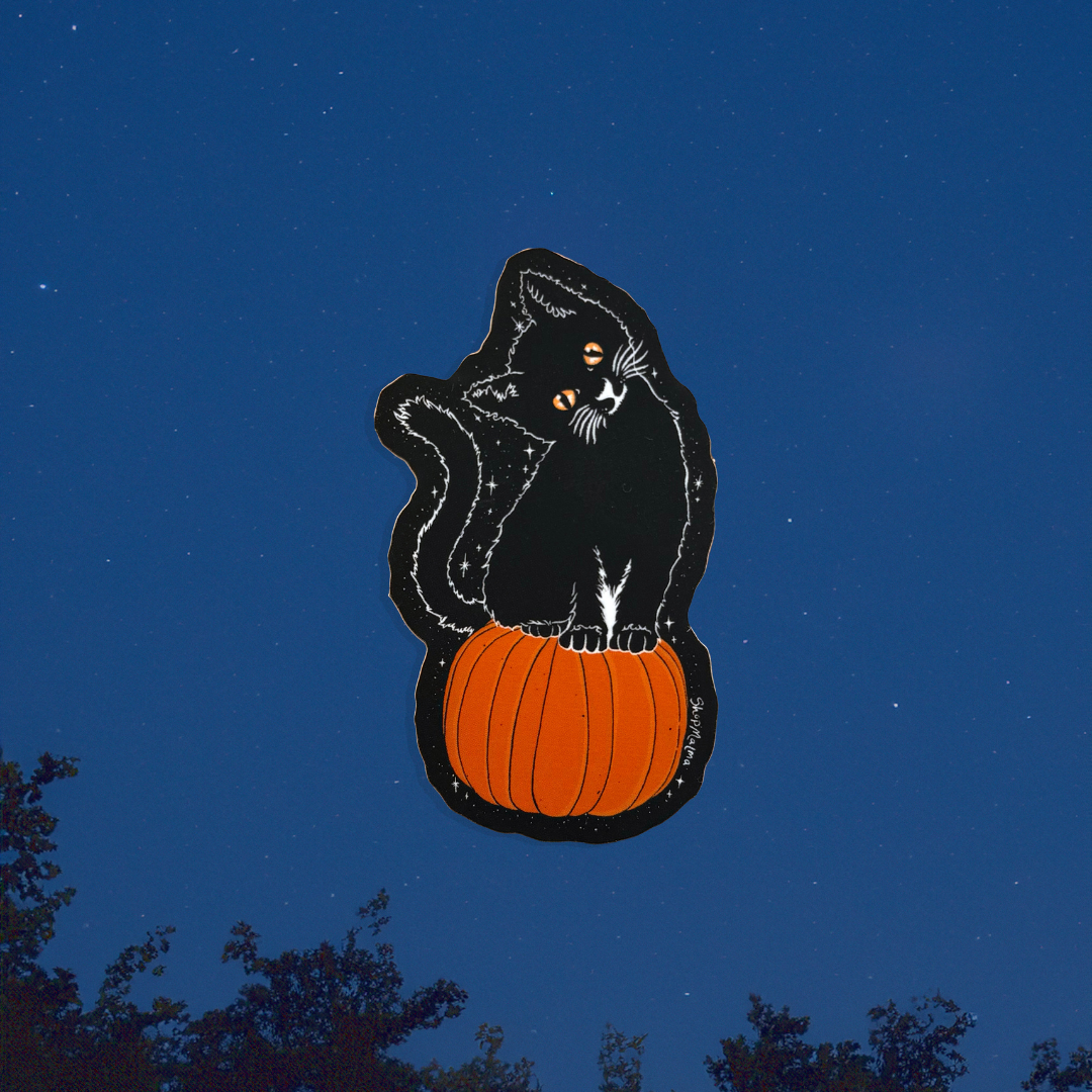 Pumpkin Cat Sticker