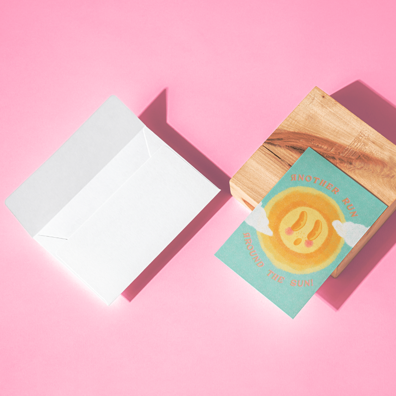 Around The Sun Birthday Card