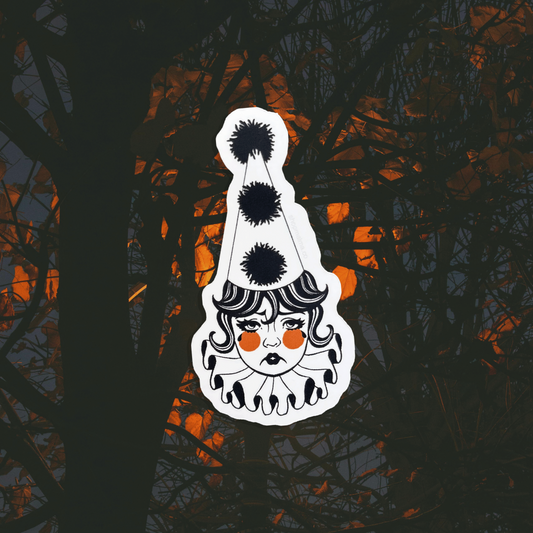 Melancholy Clown Sticker